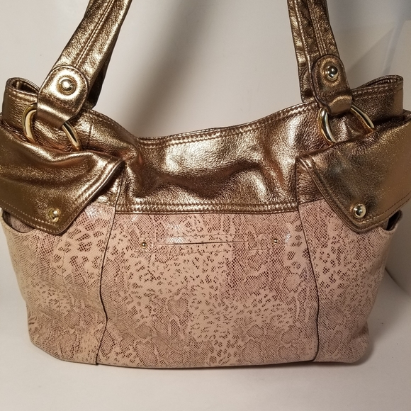 B Makowsky Snake Embossed Lthr Bag - Picture 4 of 8